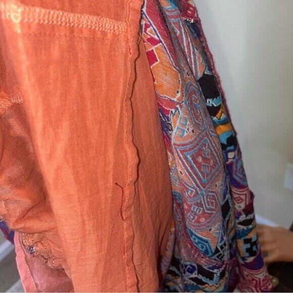 KLOZLYNE Multi Color Red Black Blue Orange BoHo Gypsy Style Dress Size M - Picture 5 of 11